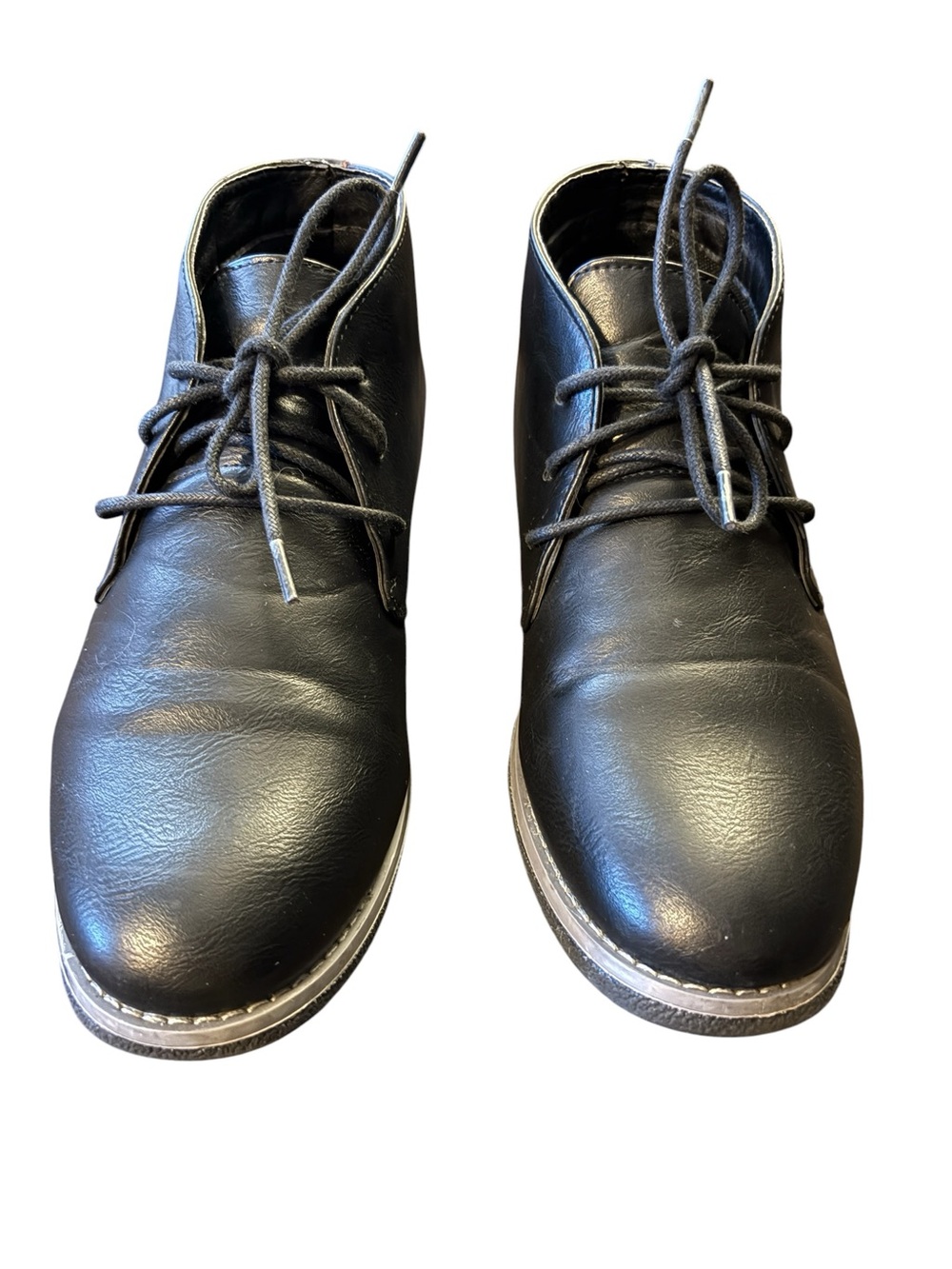 London Fog Men's Black Chukka Lace-Up Boots